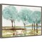 Summer Transition (Teal Trees) by Allison Pearce 23-in. W x 16-in. H. Canvas Wall Art Print Framed in Grey
